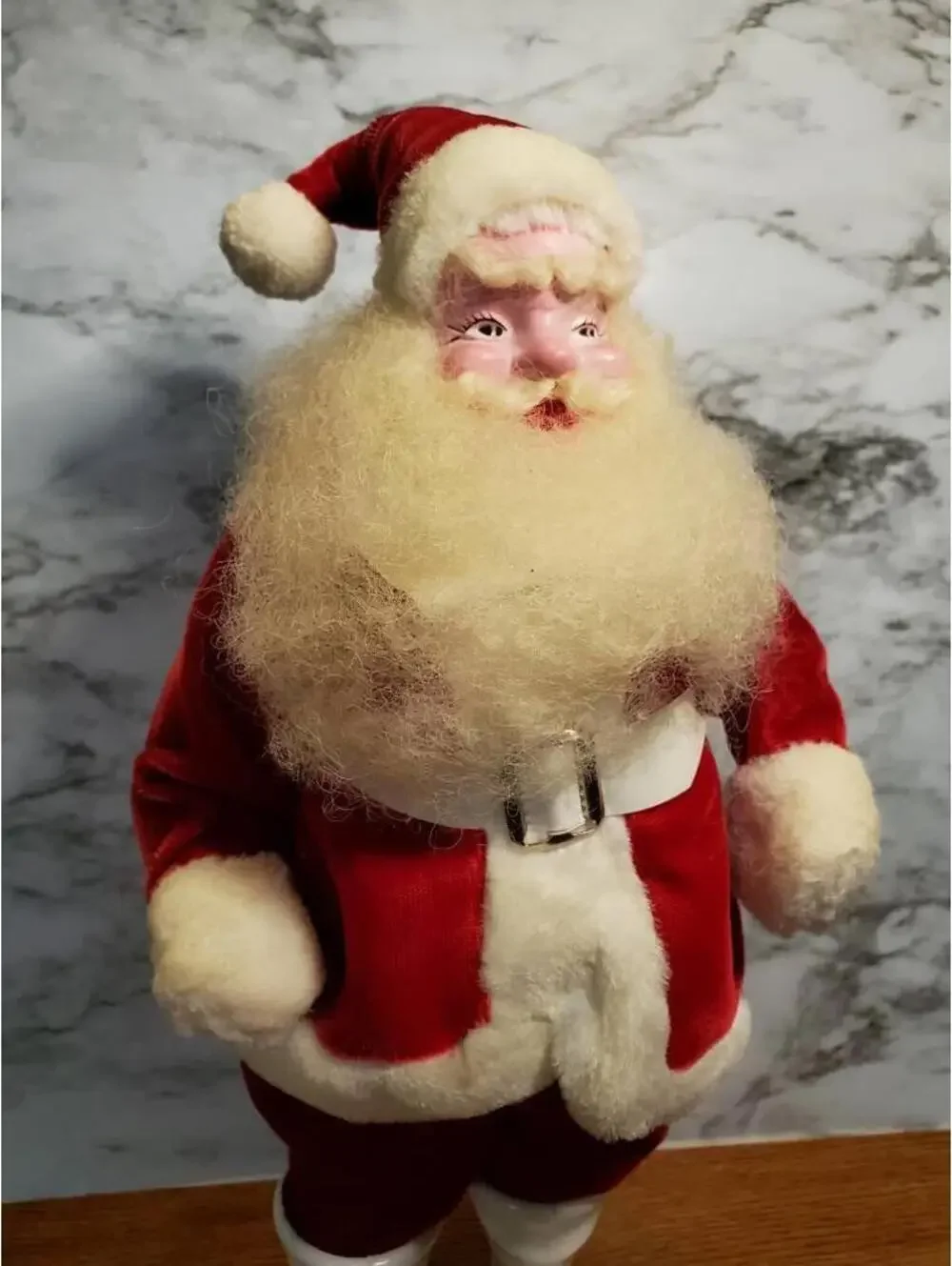 Antique Santa, Vintage Red velvet suit doll, 15